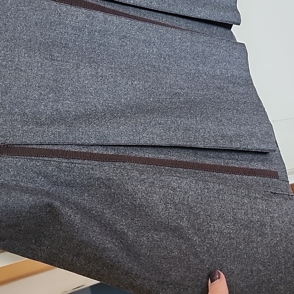 Gunex A-Line Pleated Charcoal Gray Skirt SZ 8 Wool Blend Lined Office Career - Picture 2 of 6